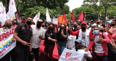 Trabajadores públicos se movilizan en apoyo al presidente Nicolás Maduro