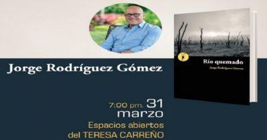 Presentarán libro de poesía “Río Quemado” de Jorge Rodríguez