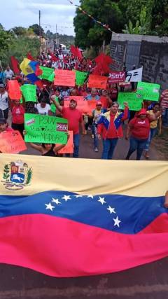 Pueblo de Sifontes en el estado Bolívar marchó en apoyo al Presidente NicolásMaduro