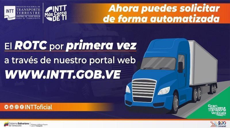 Registro de Operadoras de Carga es automatizado desde el portal web del INTT