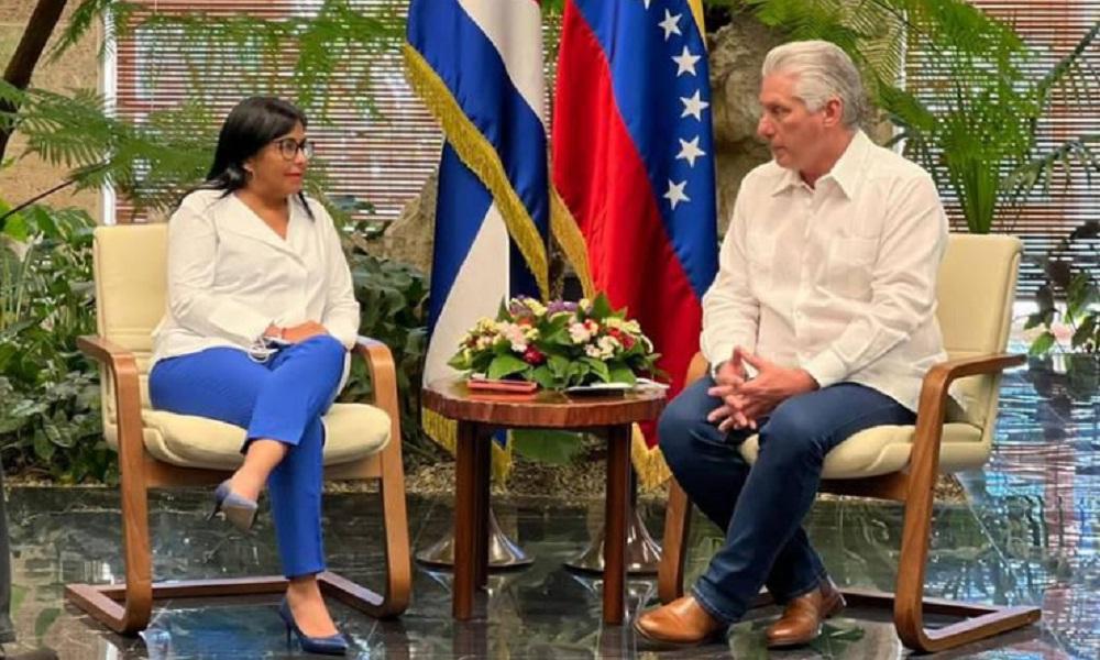 Vicepresidenta Delcy Rodríguez sostuvo reunión con presidente Díaz-Canel
