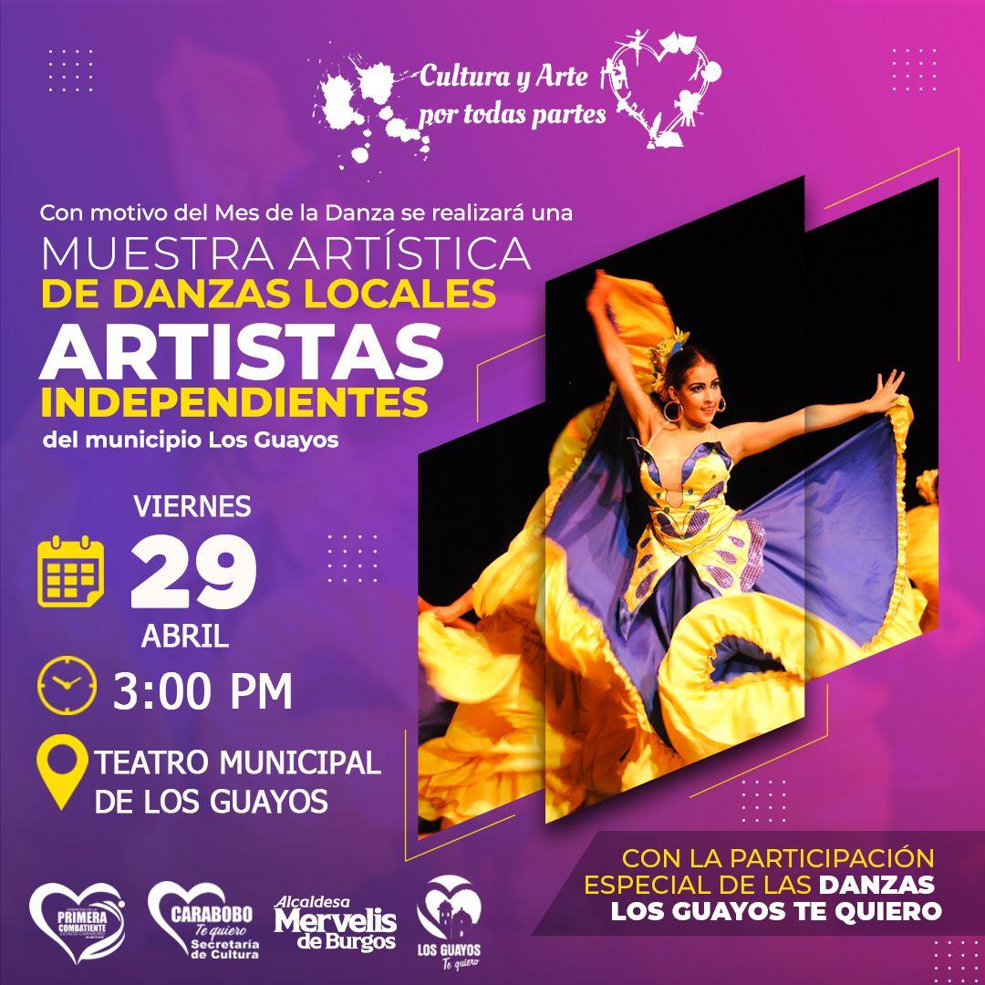 Ofrecerán muestra artística de Danzas Locales Independientes este 29 de abril en el Teatro Municipal de Los Guayos