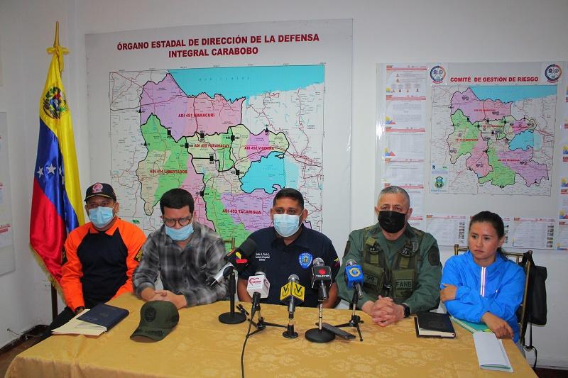 Órgano de Dirección de Defensa Integral evalúa situación de las lluvias en Carabobo