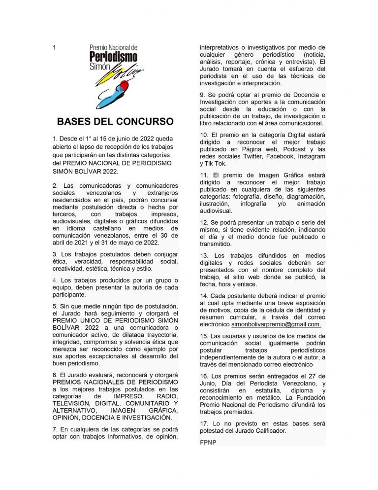 Premio Nacional de Periodismo será en honor a Earle Herrera