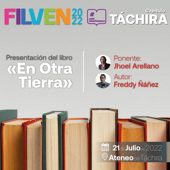 Ministro Freddy Ñáñez presentará libro En otra tierra en 17° Filven en Táchira