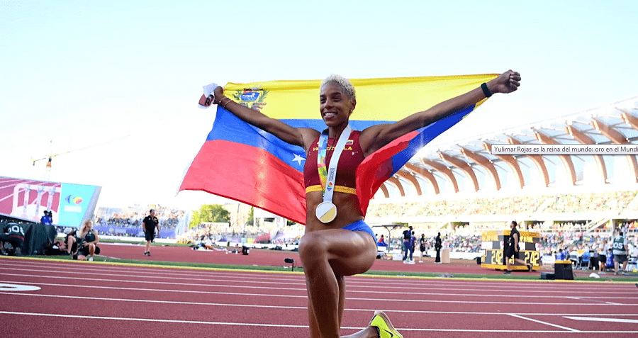 ¡Oro para Yulimar Rojas en Mundial de Atletismo de Oregon! Primera Tricampeona Mundial de Salto Triple