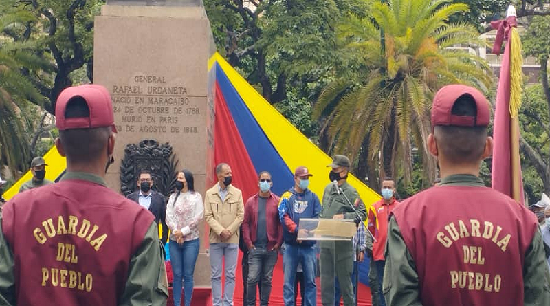 Caraqueños rinden honores a Rafael Urdaneta a 177 años de su siembra