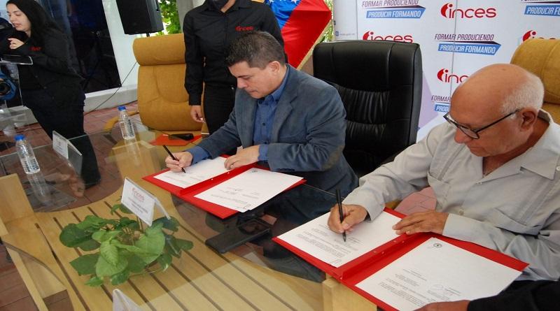 Firman acuerdo entre Inces y Centro de Capacitación para el Empleo de Belice