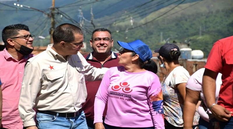 Ministro Arreaza: pueblo está construyendo el plan de gobierno con la Consulta Popular Miranda 2022