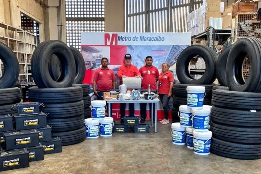 Metro de Maracaibo recibió dotación de repuestos Yutong para la reparación de su flota de buses