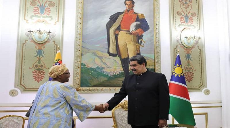 Presidente Maduro recibe en Miraflores a la vice primera ministra y canciller de Namibia