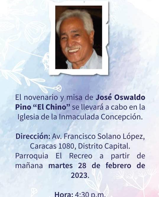 El último adiós a José Oswaldo Pino «El Chino»