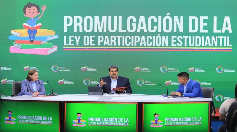 Promulgan Ley de Participación Estudiantil en el Subsistema de Educación Básica