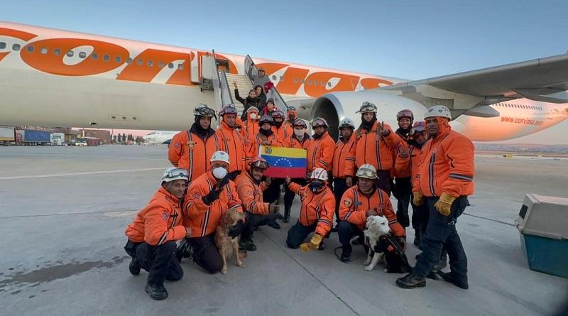Rescatistas venezolanos inician labores de búsqueda en Türkiye y Siria