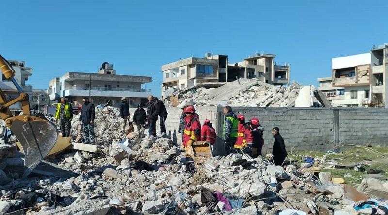 Fuerza de Tarea Humanitaria participa en labores para ubicar sobrevivientes en Siria