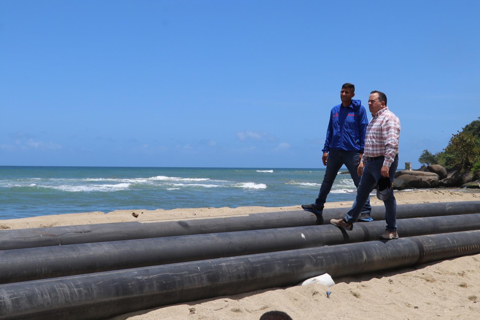 Avanzan trabajos de construcción de tubería submarina en Caruao estado La Guaira