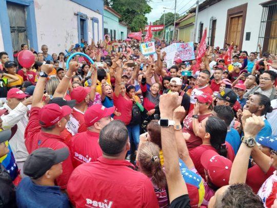 El pueblo de Tinaco marchó en apoyo al presidente Nicolás Maduro y en defensa de la Revolución