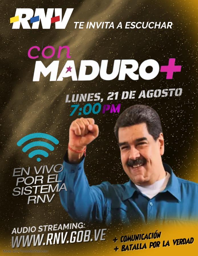 Este lunes se transmitirá una nueva edición de Con Maduro +