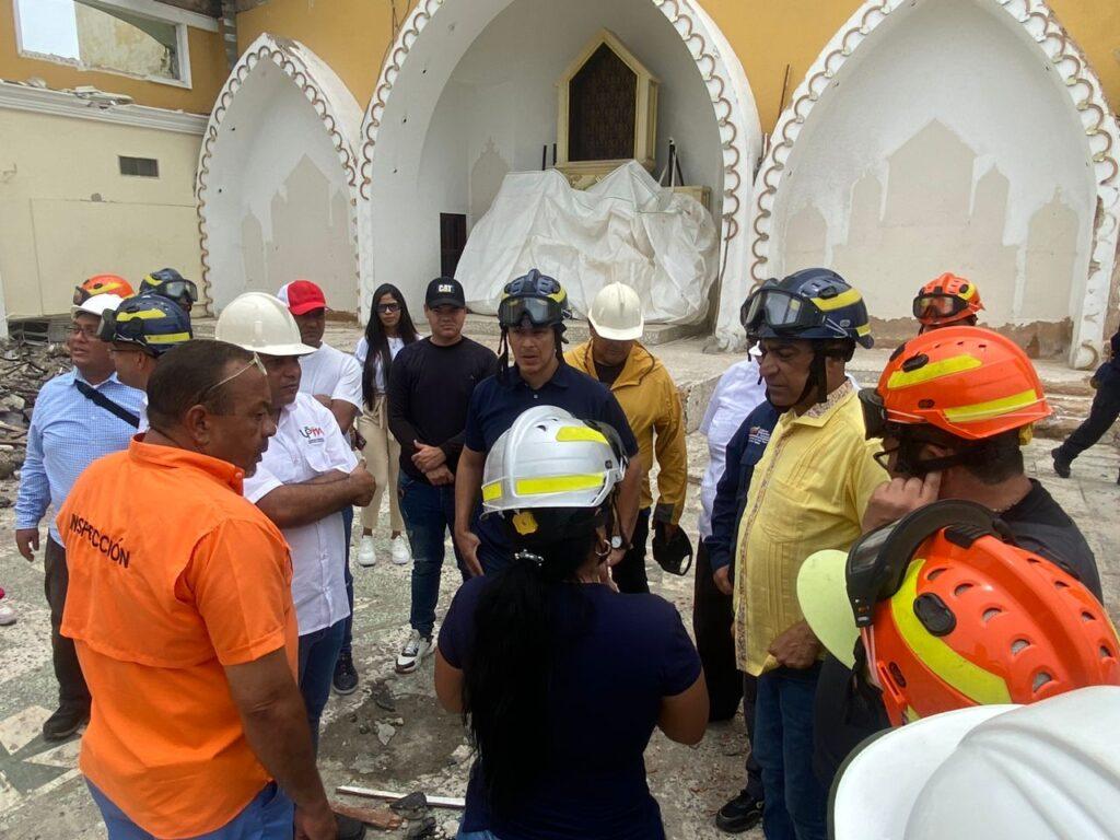 Ministerio de Obras Públicas supervisó trabajos de la Iglesia Nuestra Señora de Aránzazu en Santa Rita