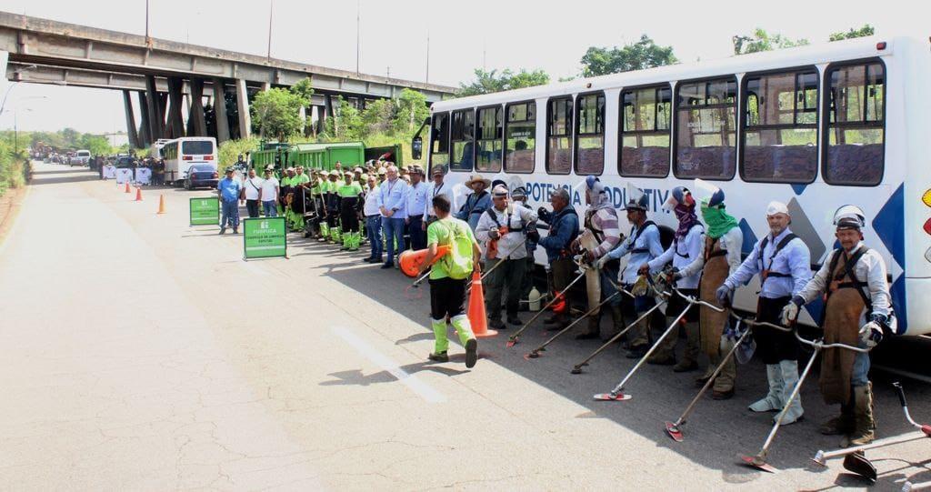 Junta Interventora de la CVG impulsa limpieza de la Avenida de los Trabajadores en Caroní