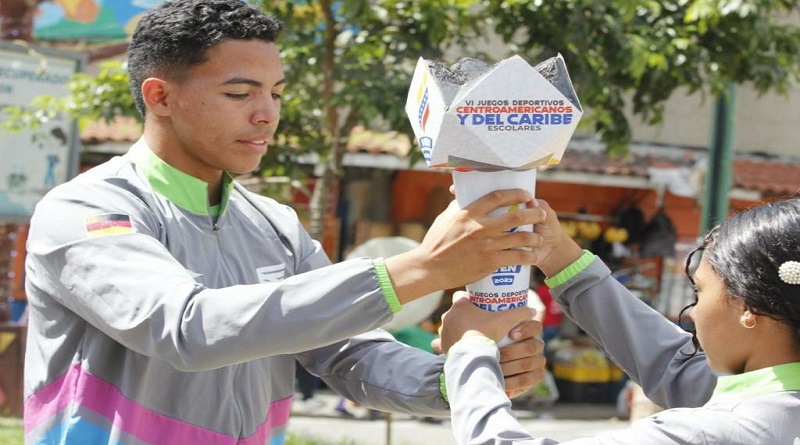 Fuego patrio de Juegos Escolares Centroamericanos y del Caribe recorre Miranda
