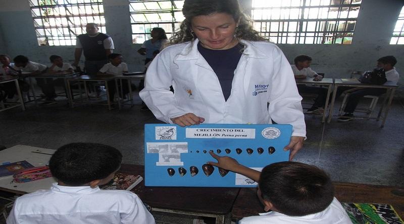 Niños y niñas aprenden con la Ruta Científica Marina en Cumaná