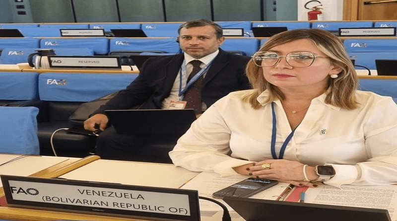 Gobierno venezolano reafirma compromiso con la soberanía alimentaria en la FAO