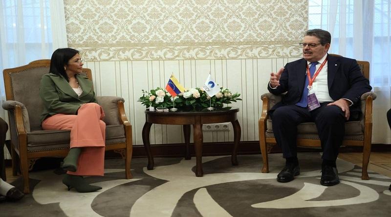 Vicepresidenta Rodríguez se reúne con Mohamed Hamel para impulsar estrategias gasíferas