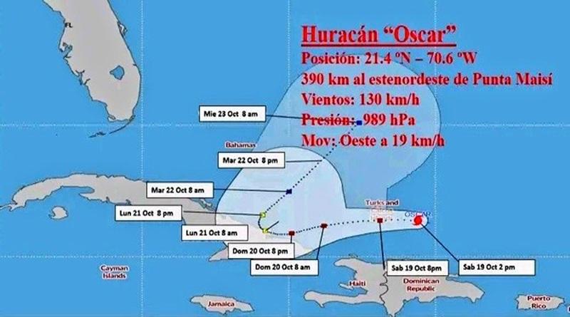Oscar se convierte en décimo huracán de la temporada en el Caribe
