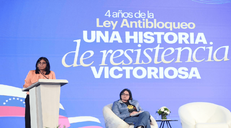 Delcy Rodríguez: Criminal blockade is the true face of fascism