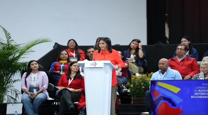 Vicepresidenta Rodríguez: Bloque Histórico tiene la tarea de una sociedad igualitaria
