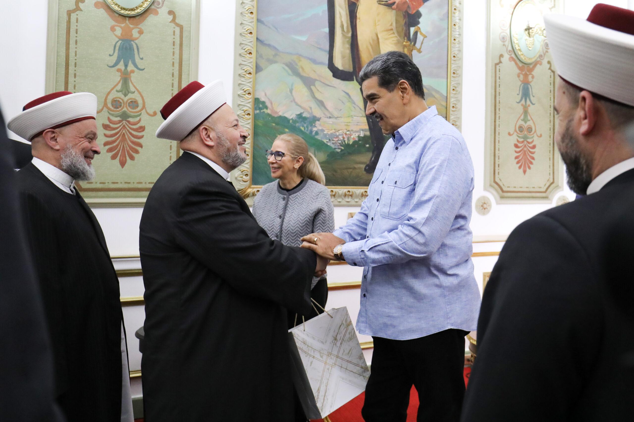 Presidente Maduro recibió a la gran autoridad religiosa musulmana del Líbano, Alí Muhammad al Ghazzawi