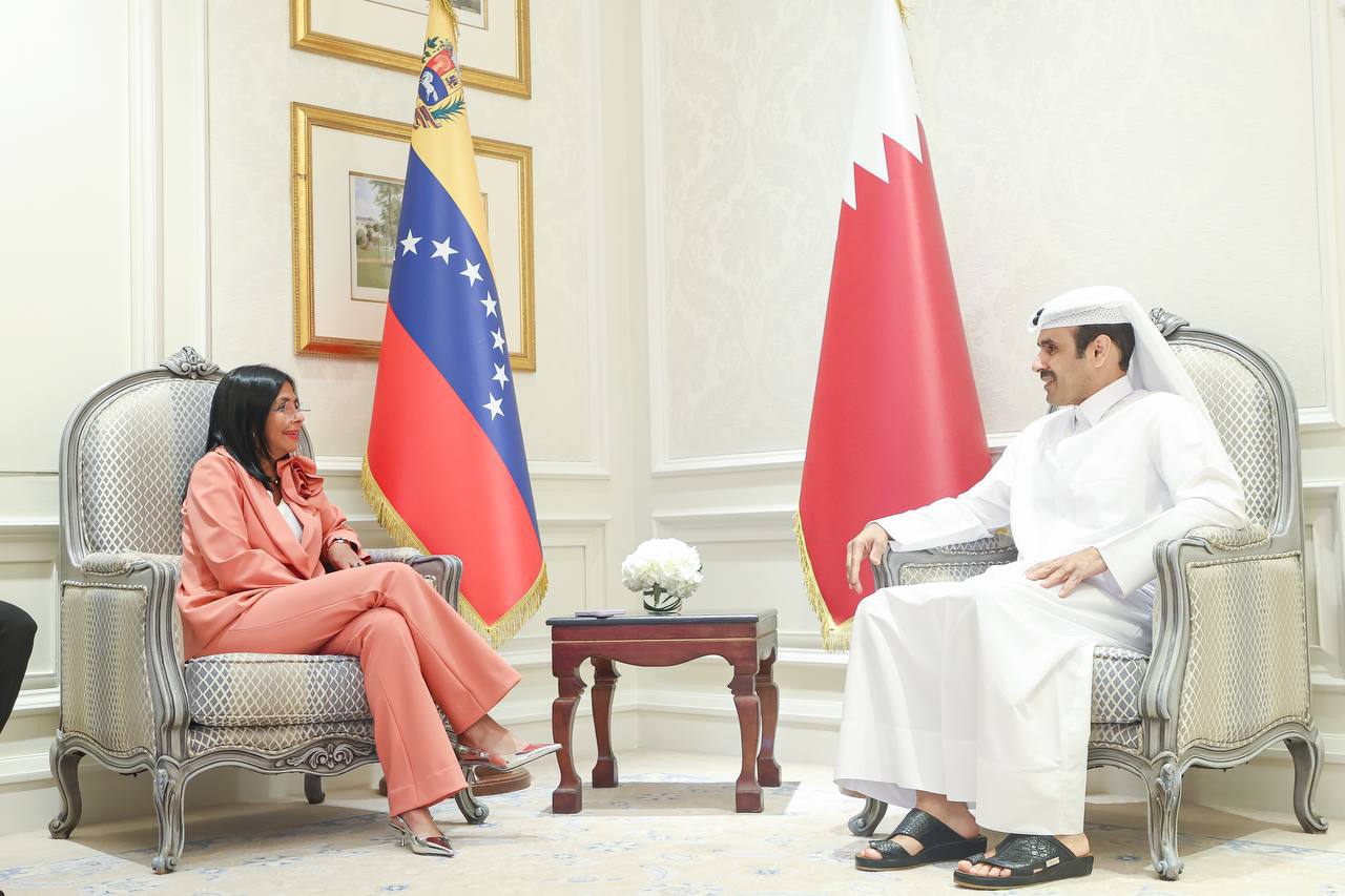 Vicepresidenta Delcy Rodríguez se reunió con el Ministro de Estado para Asuntos Energéticos de Catar