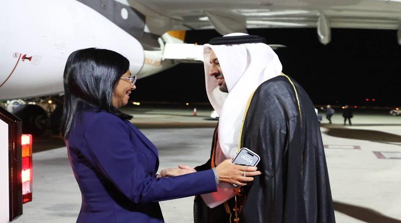 Vicepresidenta Rodríguez llegó a Qatar para fortalecer las relaciones bilaterales