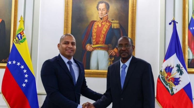 Venezuela recibe al nuevo embajador designado de Haití