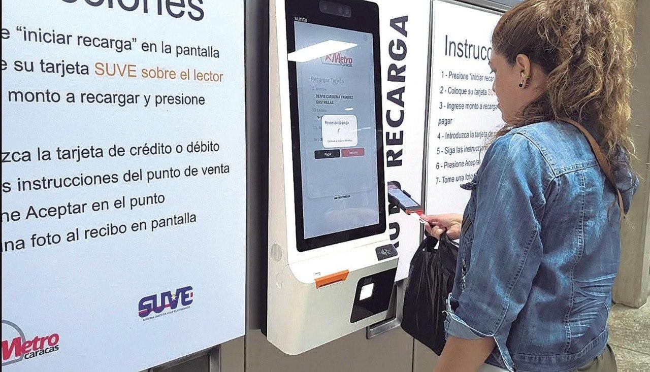 Metro de Caracas incorpora máquinas de recargas para tarjetas SUVE