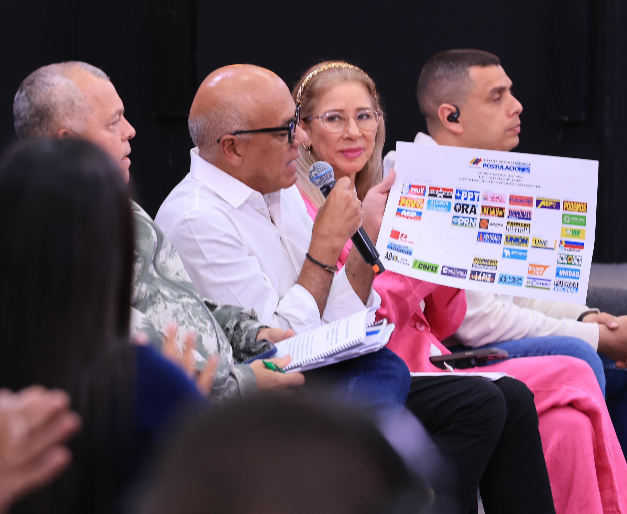 CNE approved municipal election ballots with more than 36 national party and 17 regional cards