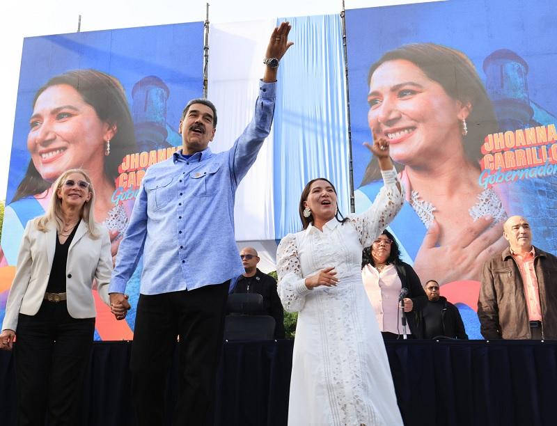 Jefe de Estado venezolano acompañó toma de posesión de la gobernadora de Sucre, Jhoanna Carrillo