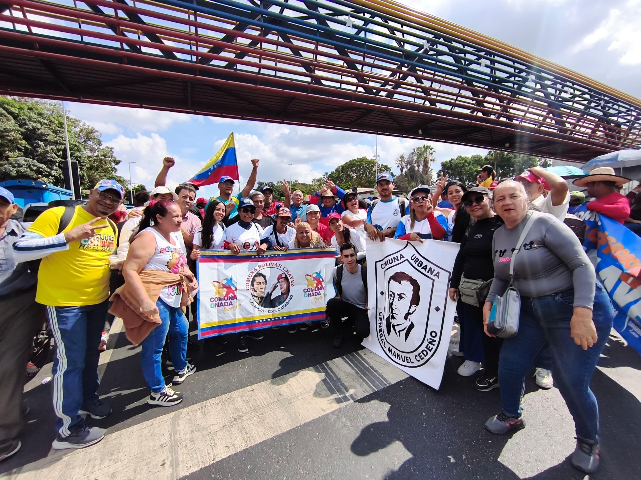 Comuneros de Carabobo movilizados contra la agresión militar del supremacismo