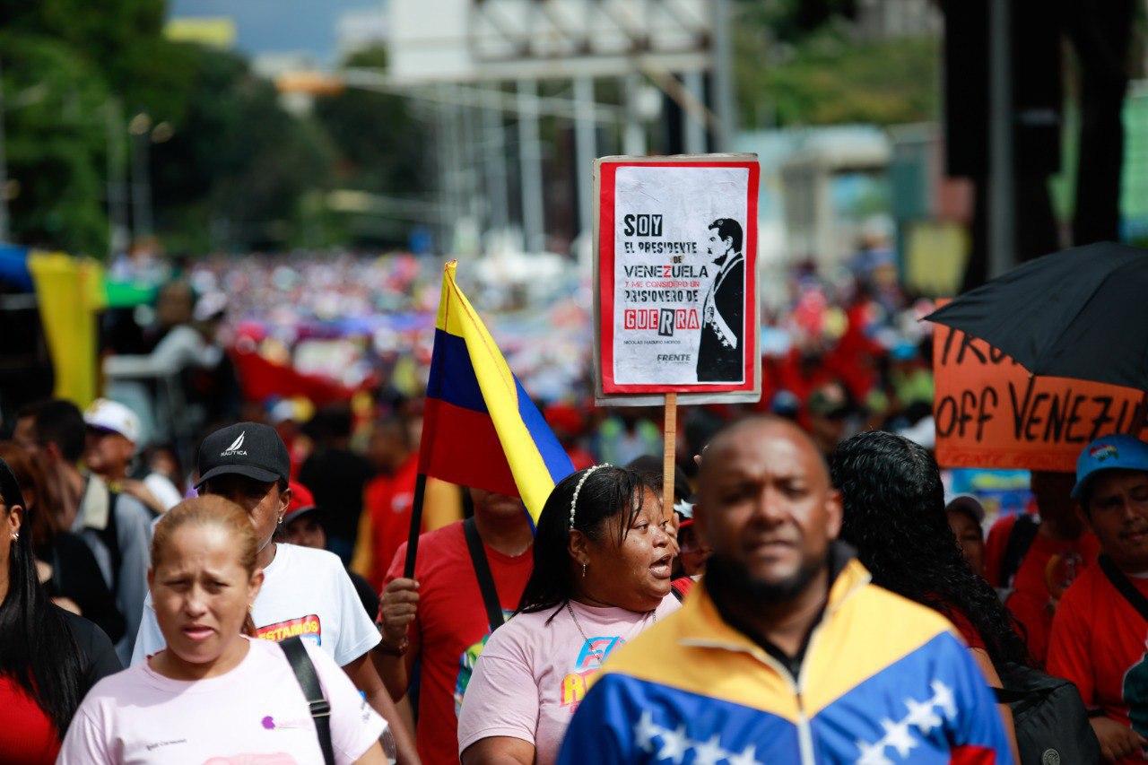 Presidenta (E) Delcy Rodríguez convoca a la unidad nacional y exige la liberación del presidente Maduro y la primera dama Cilia Flores en la Gran Marcha de los Trabajadores