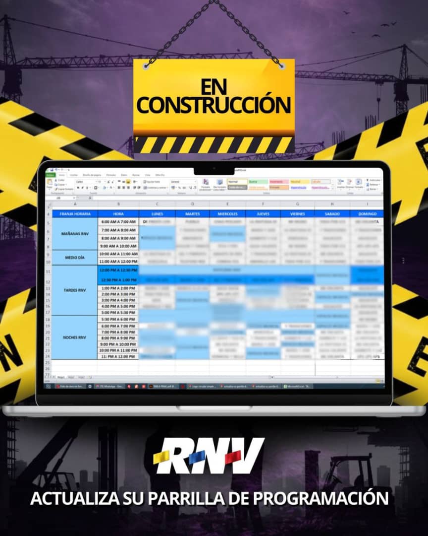 RNV anuncia proceso de actualización de su programación