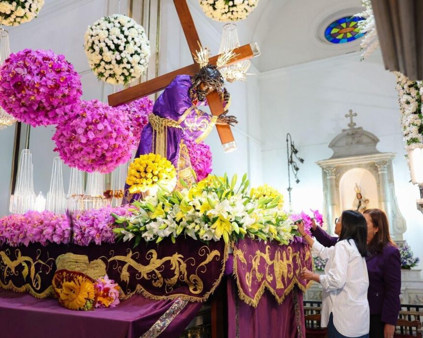 Presidenta (E) Delcy Rodríguez visitó Basílica de Santa Teresa en vísperas de la procesión del Nazareno de San Pablo