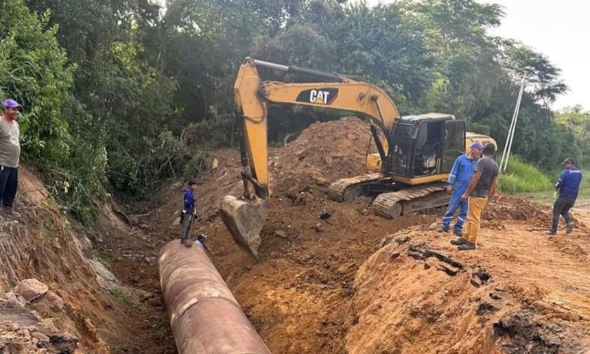 Ejecutan trabajos de sustitución de tuberías de aguas residuales en Guárico 
