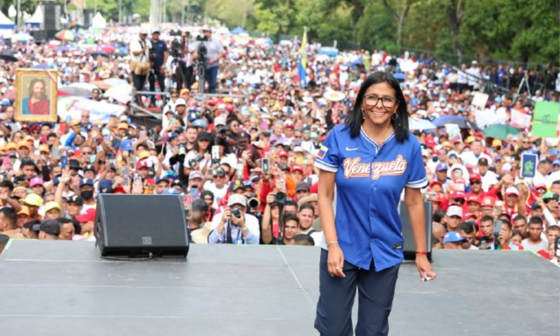 Presidenta (E) Delcy Rodríguez lideró cierre de la Gran Peregrinación Nacional por una Venezuela sin Sanciones y en Paz en Caracas