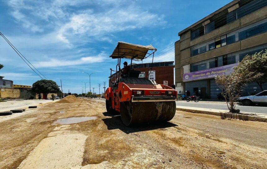Más de 3.000 toneladas de asfalto renovarán la avenida Petión en Cumaná