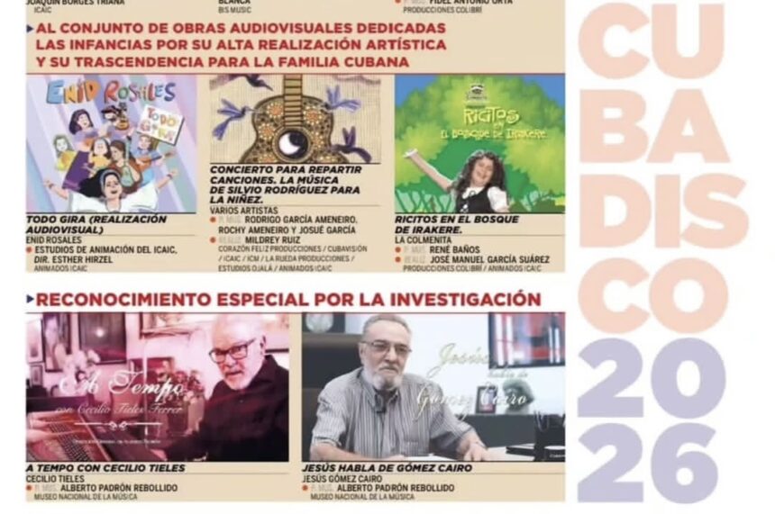 Obra «Portal: Sinfonía para el tambor» ganó el Premio Internacional Cubadisco 2026
