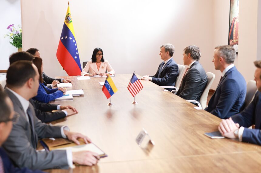 Presidenta (E) Delcy Rodríguez sostuvo reunión de balance de la agenda energética bilateral Venezuela-EEUU