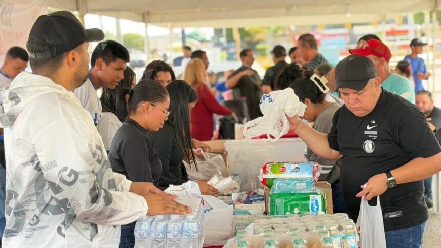 Activan tres centros de acopio en apoyo a afectados por sismos en municipio San Francisco 