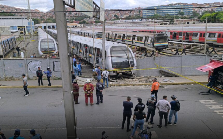 Se descarrila vagón del Metro de Caracas en Talleres de Propatria