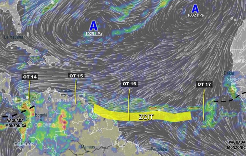 Onda Tropical 15 generará lluvias en oriente y centro-norte de Venezuela